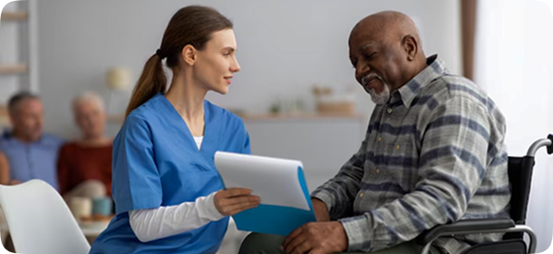 Team reviewing upcoming publication materials